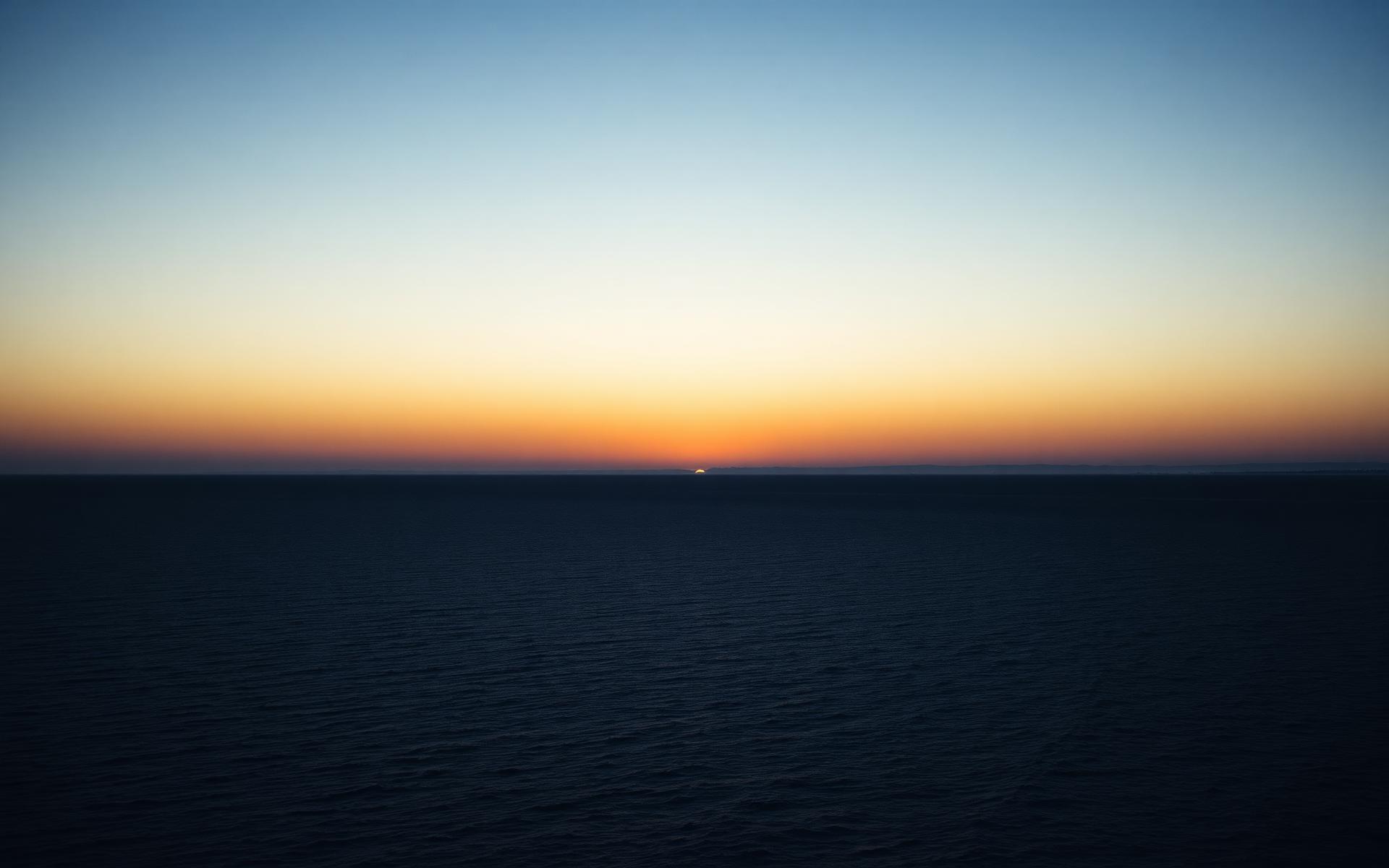 Ocean horizon at dawn